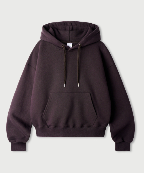 Daycut Crop Overfit Hoodie Darkpurple KJHD2649