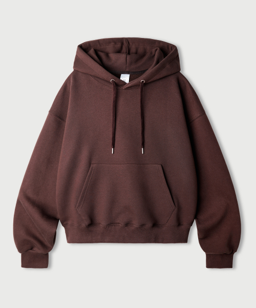 Daycut Crop Overfit Hoodie Brickred KJHD2649