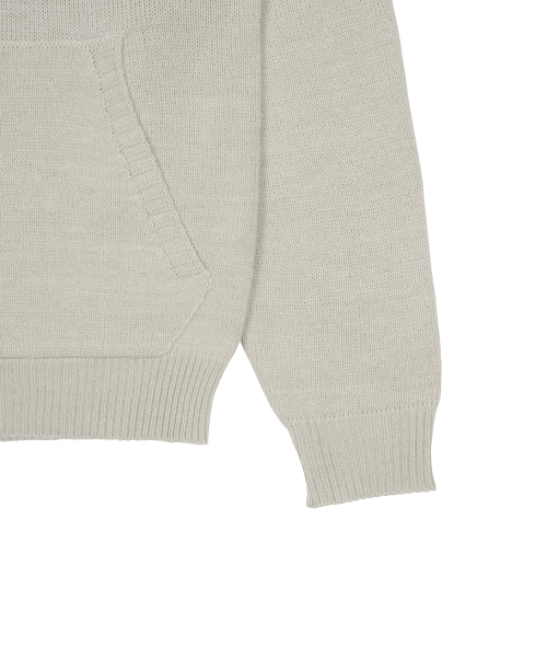 TCM starfish logo knit hoodie (ivory)