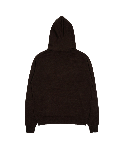 TCM starfish logo knit hoodie (brown)