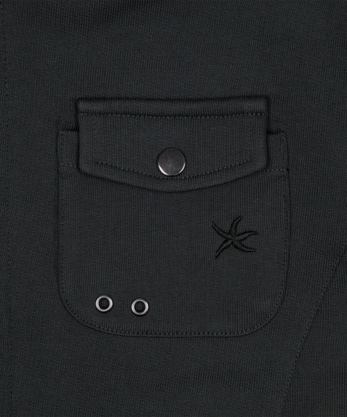 TCM easy pocket hooded zip-up (charcoal)
