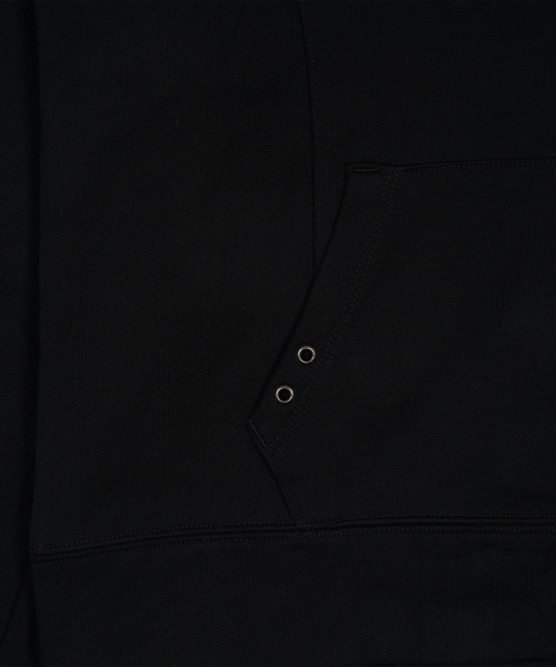 TCM easy pocket hooded zip-up (black)