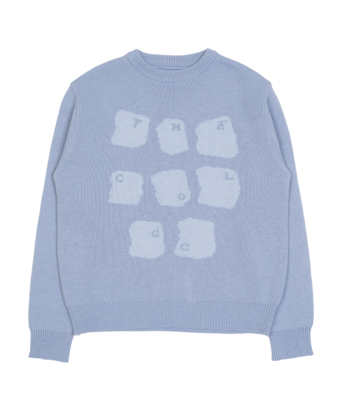 TCM typing logo knit (sky blue)
