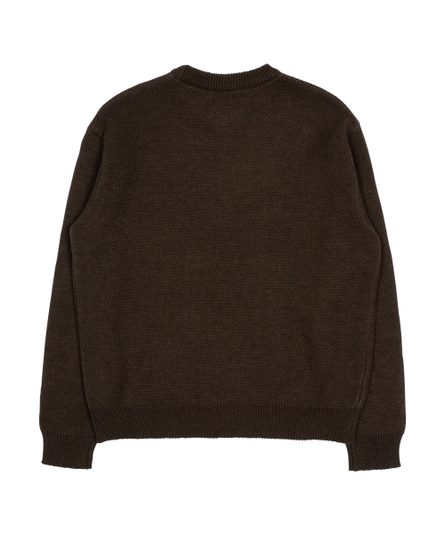 TCM typing logo knit (brown)