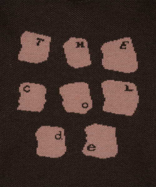 TCM typing logo knit (brown)