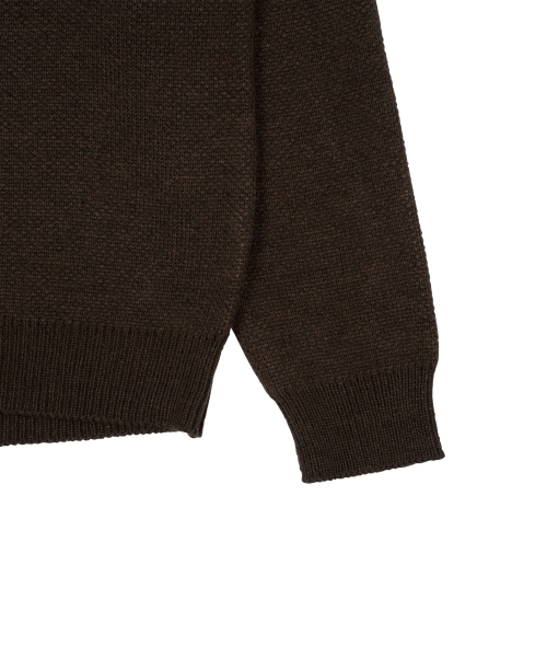 TCM typing logo knit (brown)