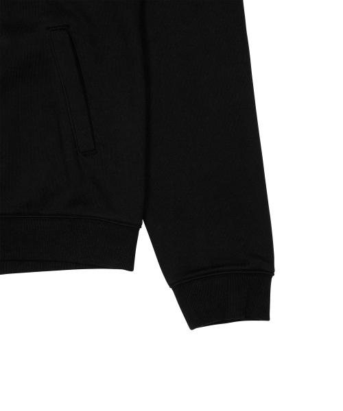 TCM center stitch hooded zip-up (black)