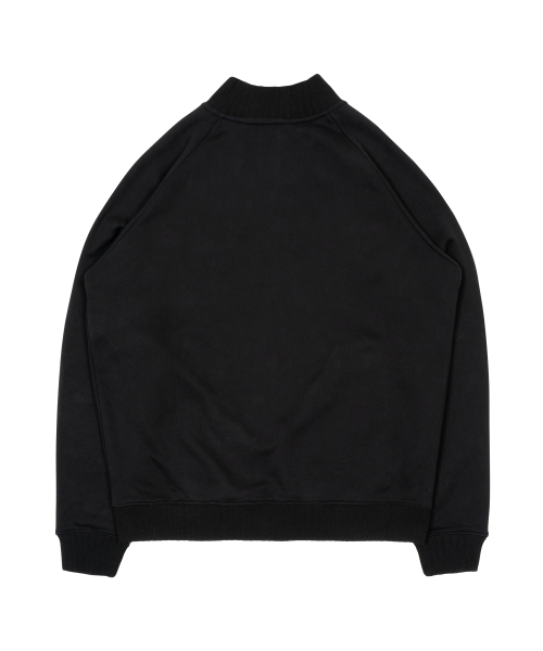 TCM mini logo jersey zip-up (black)