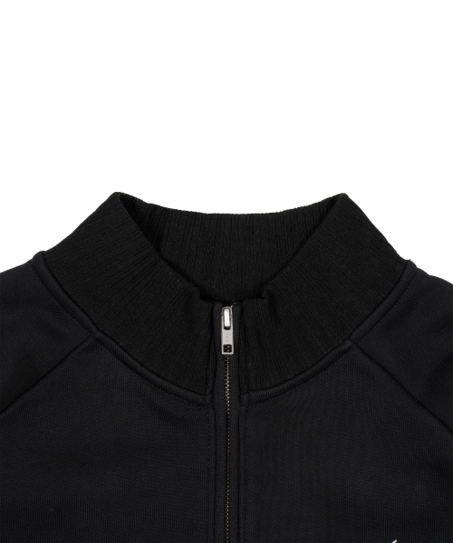 TCM mini logo jersey zip-up (black)