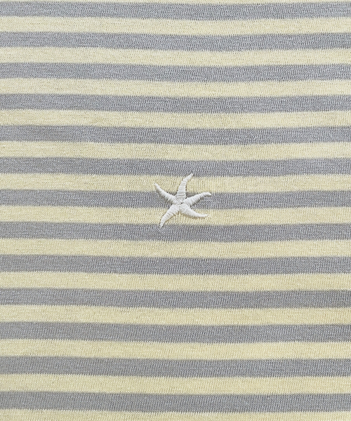 TCM mini logo stripe long sleeve (yellow/grey)