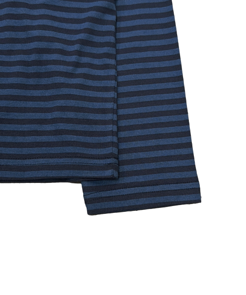 TCM mini logo stripe long sleeve (blue/navy)