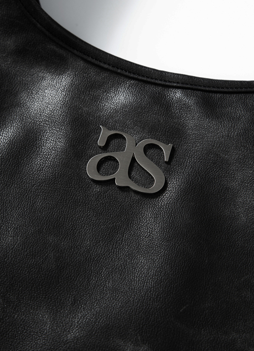 RICKY SHOULDER BAG / CRACK BLACK