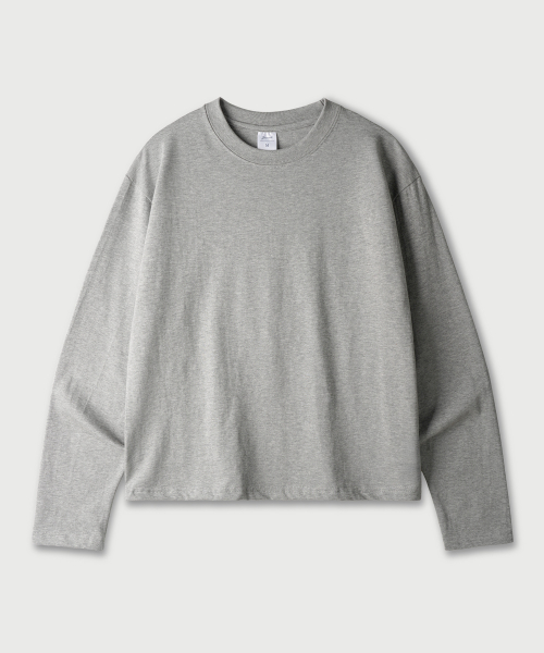 Boy Crop Long Sleeve Gray KJLT2672