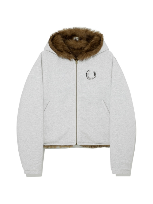 MOOR REVERSIBLE FUR JACKET (BROWN)