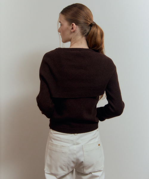 Elise Twin Knit Top ChocoBrown