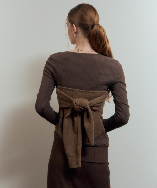 Vrit Tie Bustier DarkBeige