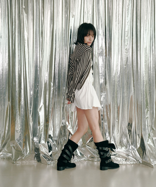 (Leather)Circling strap boots