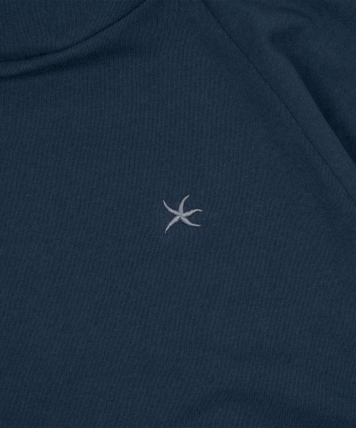 TCM hooded raglan long sleeve (blue)