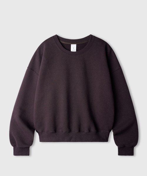 Daycut Crop Sweatshirts Darkpurple KJMT2648