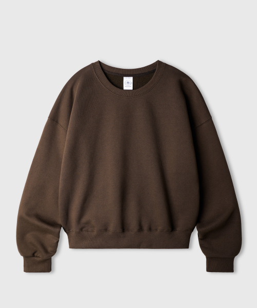 Daycut Crop Sweatshirts Brown KJMT2648