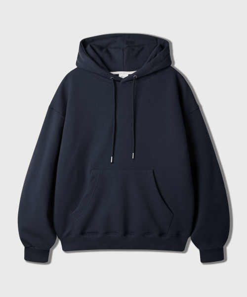 Plain Essential Hoodie Navy KJHD2674