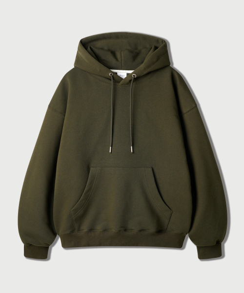 Plain Essential Hoodie Darkkhaki KJHD2674