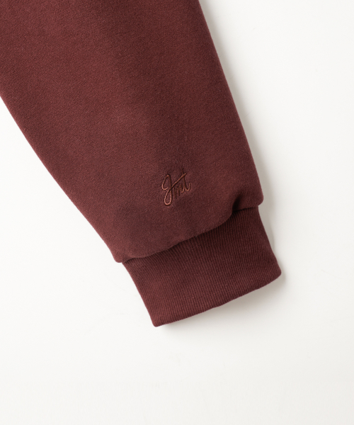 Plain Essential Hoodie Burgundy KJHD2674