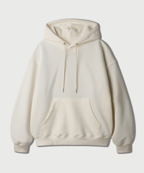 Plain Essential Hoodie Cream KJHD2674