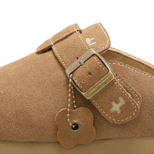 TOFFEE Suede Clogs Beige OZV5GA146E