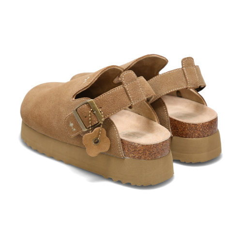 TOFFEE Suede Clogs Beige OZV5GA146E