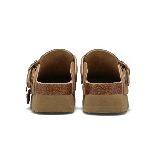 TOFFEE Suede Clogs Beige OZV5GA146E