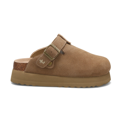 TOFFEE Suede Clogs Beige OZV5GA146E