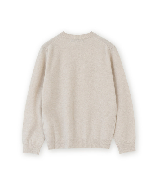 W Extra Super Fine Crewneck Knit, Beige