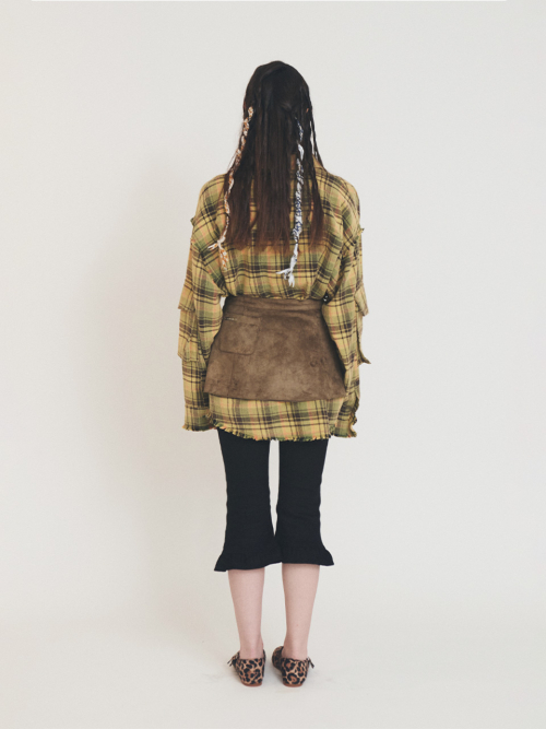 POCKET BAG WRAP SKIRT KHAKI BEIGE