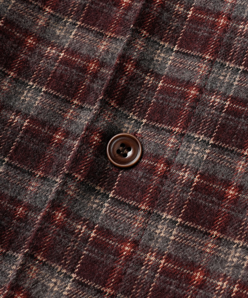 Vintage Crop Check Shirts Burgundy MMLS2676