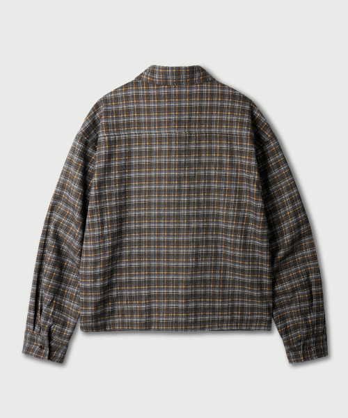 Vintage Crop Check Shirts Charcoal MMLS2676