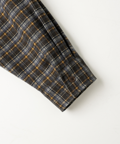 Vintage Crop Check Shirts Charcoal MMLS2676