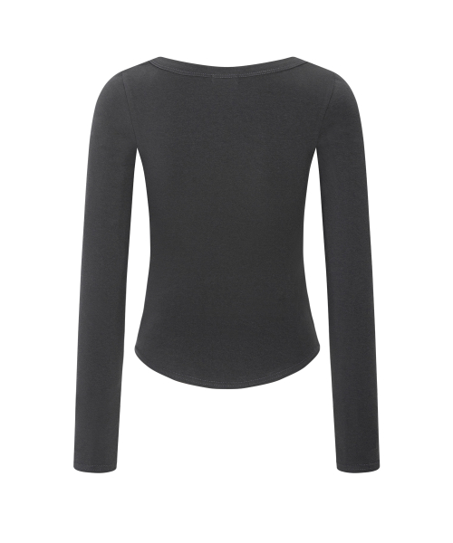 25FW New MOMO Shirring Top (Deep Charcoal)