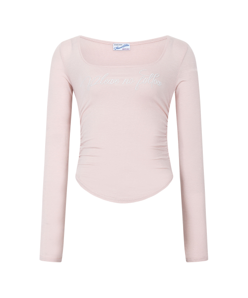Romy Logo Long Sleeve Top (Pink)