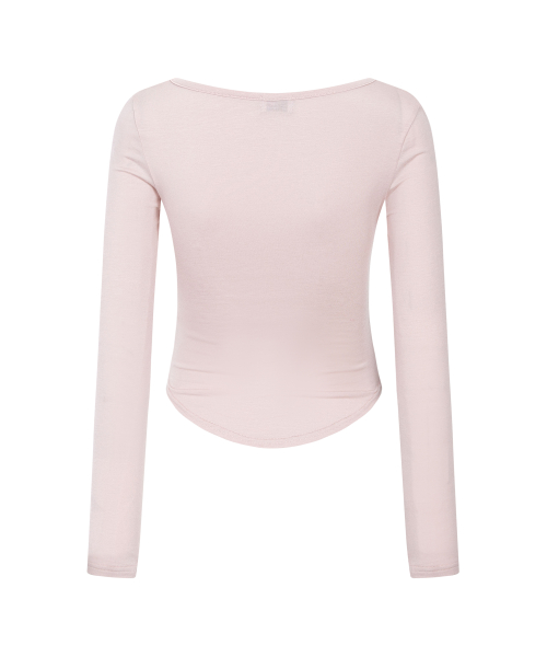 Romy Logo Long Sleeve Top (Pink)