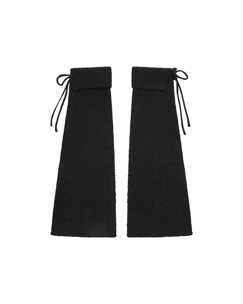 Drawstring leg warmer BLACK