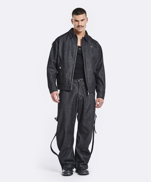 Cargo denim jacket - Black