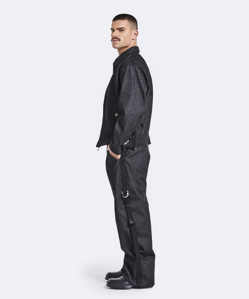 Cargo denim jacket - Black