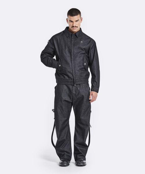 Cargo denim jacket - Black