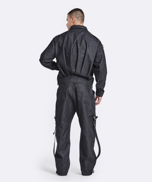 Cargo denim jacket - Black