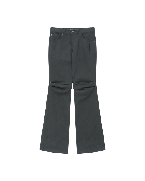 Shifted snap pants CHARCOAL