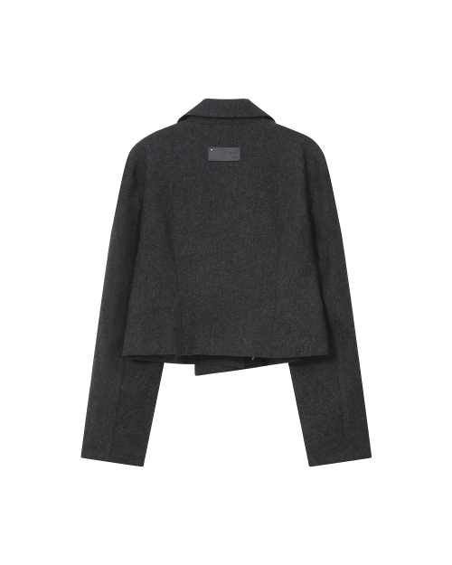 Wabi Round collar double jacket CHARCOAL