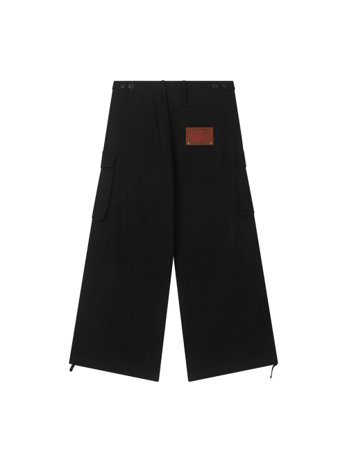 OVERSLASH CARGO PANTS BLACK
