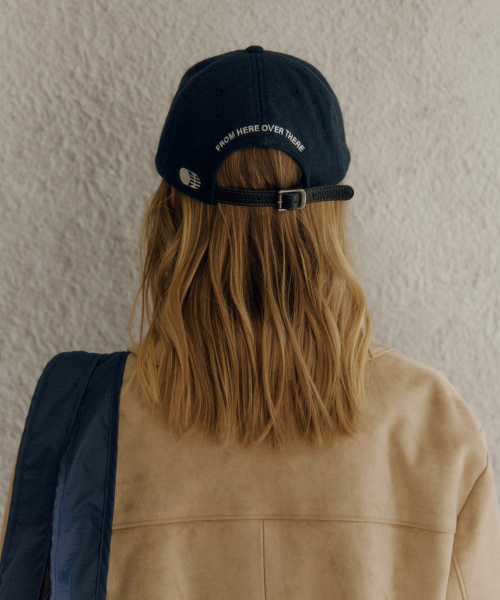 WOOL BLEND TH APPLIQUE LOGO DEEP-FIT 6-PANEL CAP_NAVY