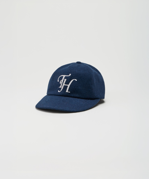 WOOL BLEND TH APPLIQUE LOGO DEEP-FIT 6-PANEL CAP_NAVY